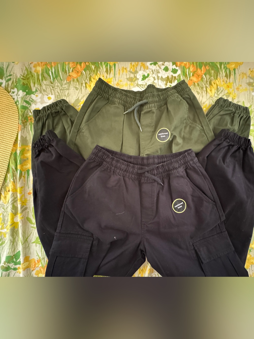 Art Class 2-Pack Cargo Jogger Pants Size 8 Black & Olive Green
